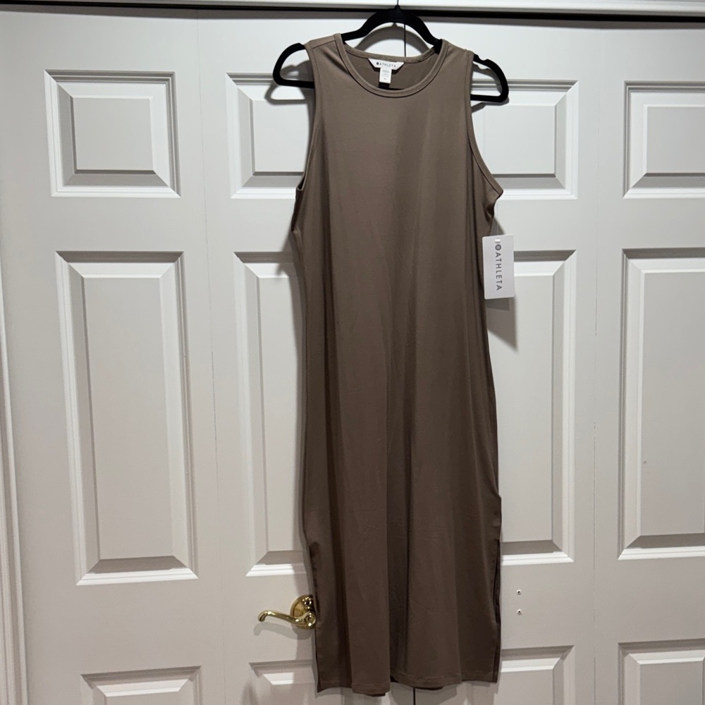 Athleta Taupe Midi Dress